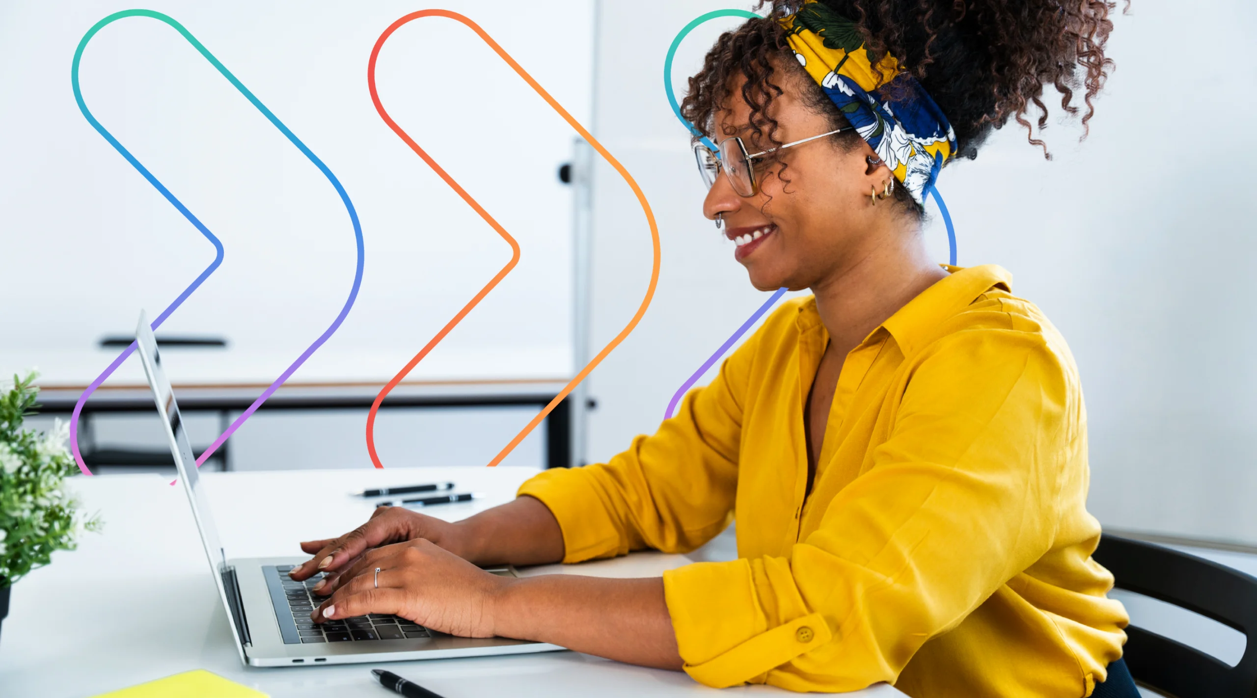 women looking at laptop